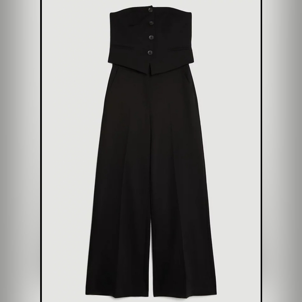 Black Strapless Jumpsuit